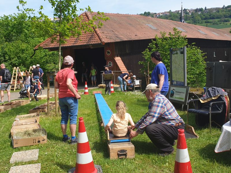 Die Rollenbahn in Aktion